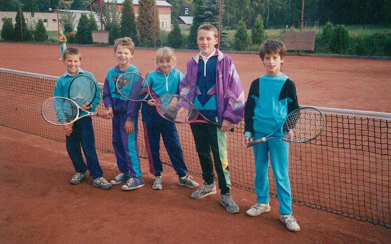 1993 – C žactvo: zleva stojí J.Hlavsa, J.Kacálek, L.Tajbrová, T.Hlavsa, J.Martinec